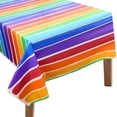 thumbnail image 1 of Juego de 2 manteles con temática de arco iris para decoración de fiestas, manteles rectangulares de plástico desechables, manteles de arcoíris para fiesta de verano, playa, cumpleaños, cóctel JAMW Sencillez, 1 of 5