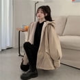 thumbnail image 3 of PIKADINGNIS New Womens Winter Plus Velvet Coat Korean Hoodlie Tooling Cotton Parkas Jacket Women Loose Thicken Warm Overcoat, 3 of 6