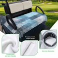 thumbnail image 5 of Golf Cart Seat Covers for 2 Seater,Teal Blue Microfiber Cart Seat Towel Blanket,Modern Oil Painting Abstract Ombre Geometric Absorbent Breathable NonSlip Bench Seats Protector for Golf Course 51"x31", 5 of 9