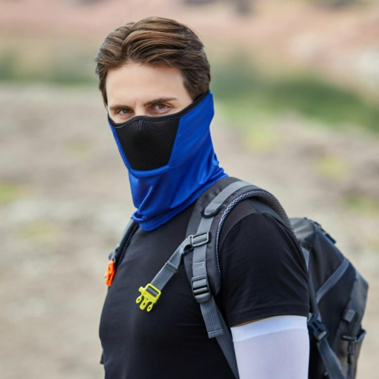 Face Neck Gaiter, Summer Cooling Scarf, Black Sun UV Protection Face Cover for Fishing Driving Hiking - Walmart.com