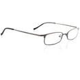 thumbnail image 2 of Unisex Optical Eyewear - Rectangle Shape, Metal Full Rim, Shiny Gunmetal, 2 of 4