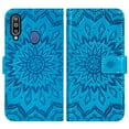 thumbnail image 6 of Asuwish Compatible with Samsung Galaxy M30/A40S Wallet Phone Case and Tempered Glass Screen Protector Flip Credit Card Holder Stand Mandala Flower Cell Cover for 30M M305F Women Men Blue, 6 of 8