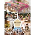 thumbnail image 5 of Pink Spring Easter Table Cloth, Waterproof Tablecloth for Rectangle Tables, Bunny Eggs Floral Botanical Reusable Washable Fabric Table Cover for Restaurant Kitchen Dining Tables 54"x108", 5 of 9