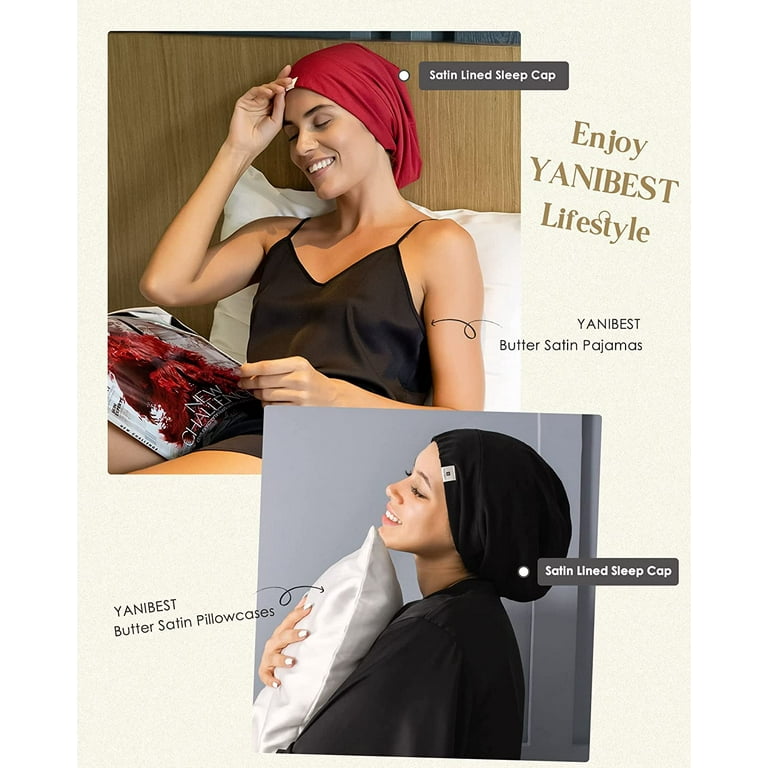 Satin lined top sleep cap