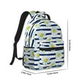 thumbnail image 2 of Yiaed Daisy Striped Nautical Print School Backpack College Backpack Daypacks for Students High School Spacious and Durable Daypack for Work and Travel-One Size, 2 of 6