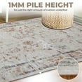 thumbnail image 6 of Superior Swan Floral Non-Slip Washable Indoor Area Rug, 10' x 14', Cream, 6 of 13