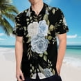 thumbnail image 5 of High Quality Hawaiian Shirts for Men Short Sleeve Aloha Beach Shirt Floral Summer Casual Button Down Shirts Blouses KL9QHB, 5 of 7