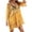 Yellow, variant on Swimsuit Cover Up Solid Color Deep V Neck Lace Quick Dry Swimwear Dress for Swimming