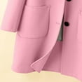 thumbnail image 4 of Blekii Girls Notch Lapel Trench Coat, Girls Notch Lapel Trench Coat, Single Breasted Long Jacket with Pockets, Warm Overcoat for Fall Winter Single Breasted Long Jacket Fall Wear, Winter Wear,, 4 of 6