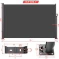 thumbnail image 4 of Pirecart 118" x 71" Retractable Side Screen Awning, UV Resistant, Waterproof Patio Privacy Screen, 4 of 9
