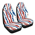 thumbnail image 7 of ZIATUBLE Zebra Print Car Seat Covers Full Set of 2 American Flag High Back Bucket Seat Covers for 4 of July Breathable Interior Vehicle Seat Protectors Automotive Accessories for SUV Sedan Van, 7 of 7