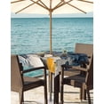 thumbnail image 3 of Hokiten Outdoor Tablecloths with Umbrella Hole & Zipper, Abstract Ombre 60x60 Inch Square Tablecloths, Modern Farmhouse Chic Oil Painting Waterproof Table Cloth, Patio/Pool/Picnic Table Covers, 3 of 7