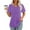 Purple, variant on Womens Summer Tops under $5! Xqxayjr Women Dressy Casual Tshirts Shirts Comfy Loose Summer Pleated Trendy T-shirts Short Sleeve Scoop Neck Solid/Floral Fashion Tunic Tops Clothes