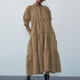 thumbnail image 1 of Gspmoly Robes Décontractées pour Femmes, Mode Été Manches Courtes Col Rond Imprimé Robe Cocktail Offres Hebdomadaires, 1 of 6