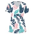 thumbnail image 5 of Youyipin Womens Tops Women's Comfortable Easy Fit Lightweight Durable Stretch Printed V Neck Medical Scrub Top Short Sleeve Shirts For Women, 5 of 5