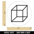 thumbnail image 2 of Cube Box Outline Self-Inking Rubber Stamp Ink Stamper - Black Ink - Medium 1 Inch, 2 of 7