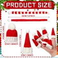 thumbnail image 2 of Dalrosia Mini Knit Santa Hat Mini Christmas Scarf Set Mini Scarf for Crafts Mini Christmas Decorations Christmas Tree Ornaments for DIY Craft Art Snowman Doll, 2 of 6