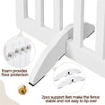 thumbnail image 3 of Yaheetech 35.6" Tall 3-Panel Wooden Pet Gate with Support Feet, White, 3 of 7