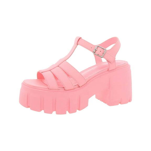 Madden Girl Womens Gale Faux Leather Open Toe Fisherman Sandals