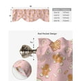 thumbnail image 6 of Christmas Gingerbread Man Pink Window Curtain for Living Room Christmas Kitchen Cabinet Tie-up Valance Curtain Rod Pocket, 6 of 6