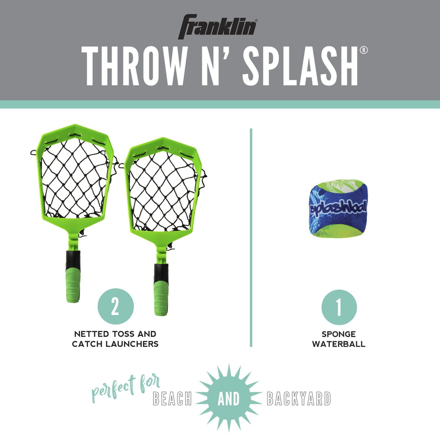 Franklin Sports Model #53200K2 Throw ‘N Splash Spring Grip Game