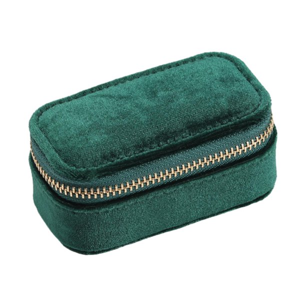 Mini estuche de viaje para joyas jinwen Verde 8,5 cm x 4,8 cm x 4 cm