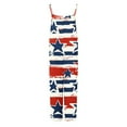 thumbnail image 4 of Cavosen Cute Rompers for Women Independence Day Plus Size Loose Linen Sleeveless Patriotic Jumpsuits High Waist Wide Leg Long Overalls with Pocket Star and Stripe Trendy Rompers, 4 of 5