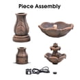 thumbnail image 3 of 3-Tier Cascading Outdoor Water Fountain, Bird Bath Waterfall Fountain, Freestanding Fountain with Pump for Garden Yard, 3 of 8