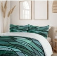 thumbnail image 6 of Ambesonne Teal Duvet Cover Sets, Mosaic Sea Waves Inspired, 2-King, Dark Green Aqua, 6 of 7