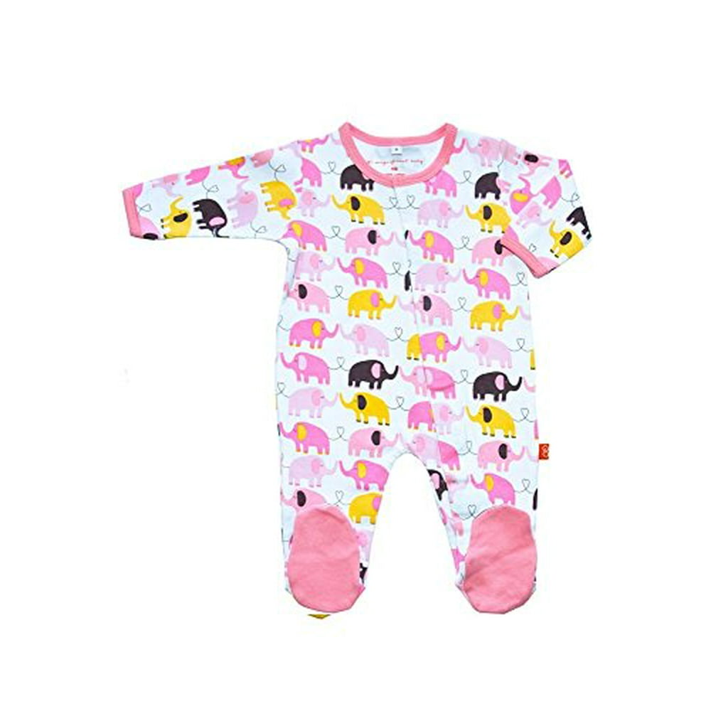 Magnificent Baby Footie Close Elephant Girl Footed Sleeper
