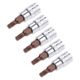 thumbnail image 5 of Uxcell 1/4" Drive x T20 Torx Bit Socket, S2 Steel Bits, CR-V Sockets 38mm Length (For Hand Use Only) 5 Pack, 5 of 5
