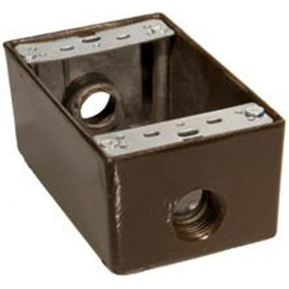 Morris Products 36014 Boîtes Résistantes aux Intempéries - un Gang 18 Pouces Cubes Capacité - 3 Trous de Sortie 0.5 Po Bronze