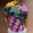 thumbnail image 2 of Sally Ragdoll Men Zipper T-shirt Summer Casual Short Sleeve T-shirt Top, 2 of 7