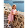 thumbnail image 6 of BemeyourBBs Kids Toddler Baby Girl Crawfish Dress Outfit Cute Lobster Embroidered Plaid Gingham Bubble Dress Short Sleeve Doll Collar Princess Dress Summer Clothes Party Casual Dress, 6 of 9