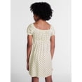 thumbnail image 3 of Weekend Academy Girls Square Neck Dress with Puff Sleeves, Sizes 4-18, 3 of 5