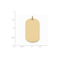 thumbnail image 7 of 14k Yellow Gold Solid Plain .027 Gauge Engraveable Dog Tag Disc Charm Pendant, 7 of 7