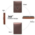 thumbnail image 5 of FALAN MULE Mens Wallet Leather Credit Card Holder Slim Bifold RFID Blocking Front Pockets Minimalist Wallets for Men with ID Window, 5 of 11