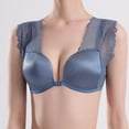 thumbnail image 3 of FcBaudy Bras for Women Everyday Bras Ladies' Lightweight Front Button With Small Floral Patterns Gathered With Steel Rings Thin Straps Back Button Bra Women bra, 3 of 5