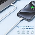thumbnail image 4 of Cargador y cable Vagavo USB C de 20 W para iPhone 16 15, paquete de 3 m, 4 of 7