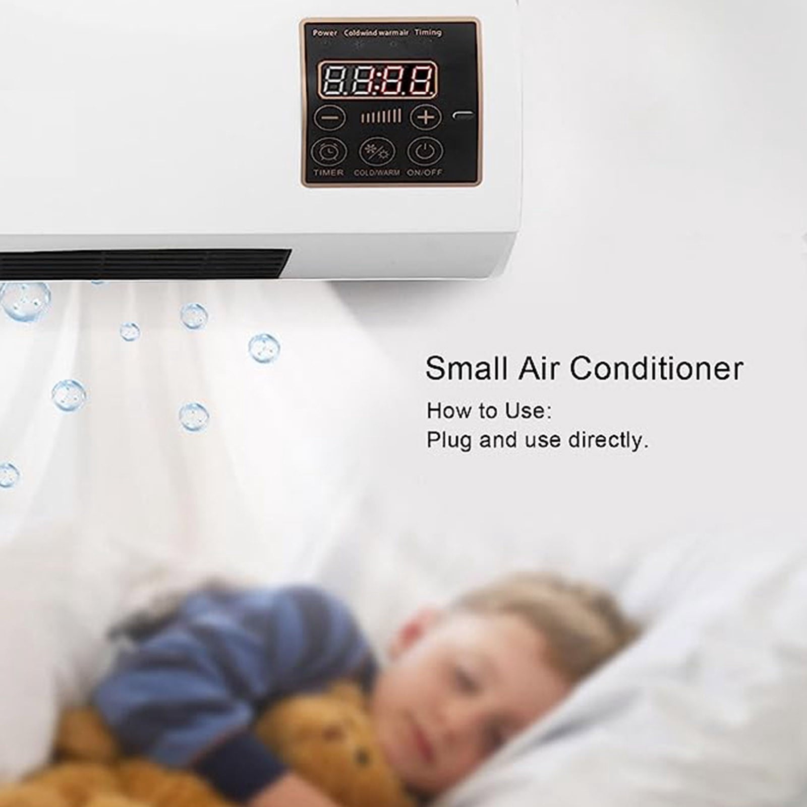 16000 BTU Smart Window Air Conditioner, Fan & Dehumidifier, 450 Sq. Ft., Remote Control, Wall-Mounted Coolings and Heating AC Unit, Operates Quietly, Energy-Saving
