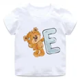 thumbnail image 4 of Bonita camiseta de algodón con estampado de letras y nombre de oso para niños, divertida camiseta informal de verano de manga corta para niños, camisetas para niños, ropa para niñas, 4 of 5