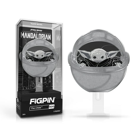 FiGPiN 3 The Mandalorian The Child in Pod EXCLUSIVE Silver Edition