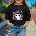thumbnail image 2 of Chandail en Molleton Mode Filles Halloween Imprimé Mignon Col Rond Manches Longues Chandail Décontracté pour Enfants, 2 of 4