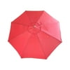 International Concepts Market Umbrella, 9', Wooden Pole, Autumn Red