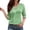A01 Green, variant on Basic 3/4 Sleeve Shirts For Women V Neck Solid Colod Fashion Dressy Casual Button Tunic Tops Breathable Spring Blouses Pullover Outfits Green XXL