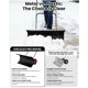 thumbnail image 5 of 29-pulgada u-shaped rod heavy-duty steel snow shovel con wheels adjustable handle blade angle para effortless driveway snow removal-negra con red accents, 5 of 7