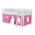 thumbnail image 3 of Alaterre Furniture Roxy Pine Twin Junior Loft Bed, White Finish with Pink & White Tent, Guardrails, 3 of 3