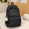 thumbnail image 3 of Cute Polka Dot Laptop Backpack Large Capacity Travel Backpack Lightweight Bookbag for Female Elementary & Middle Students, 3 of 4