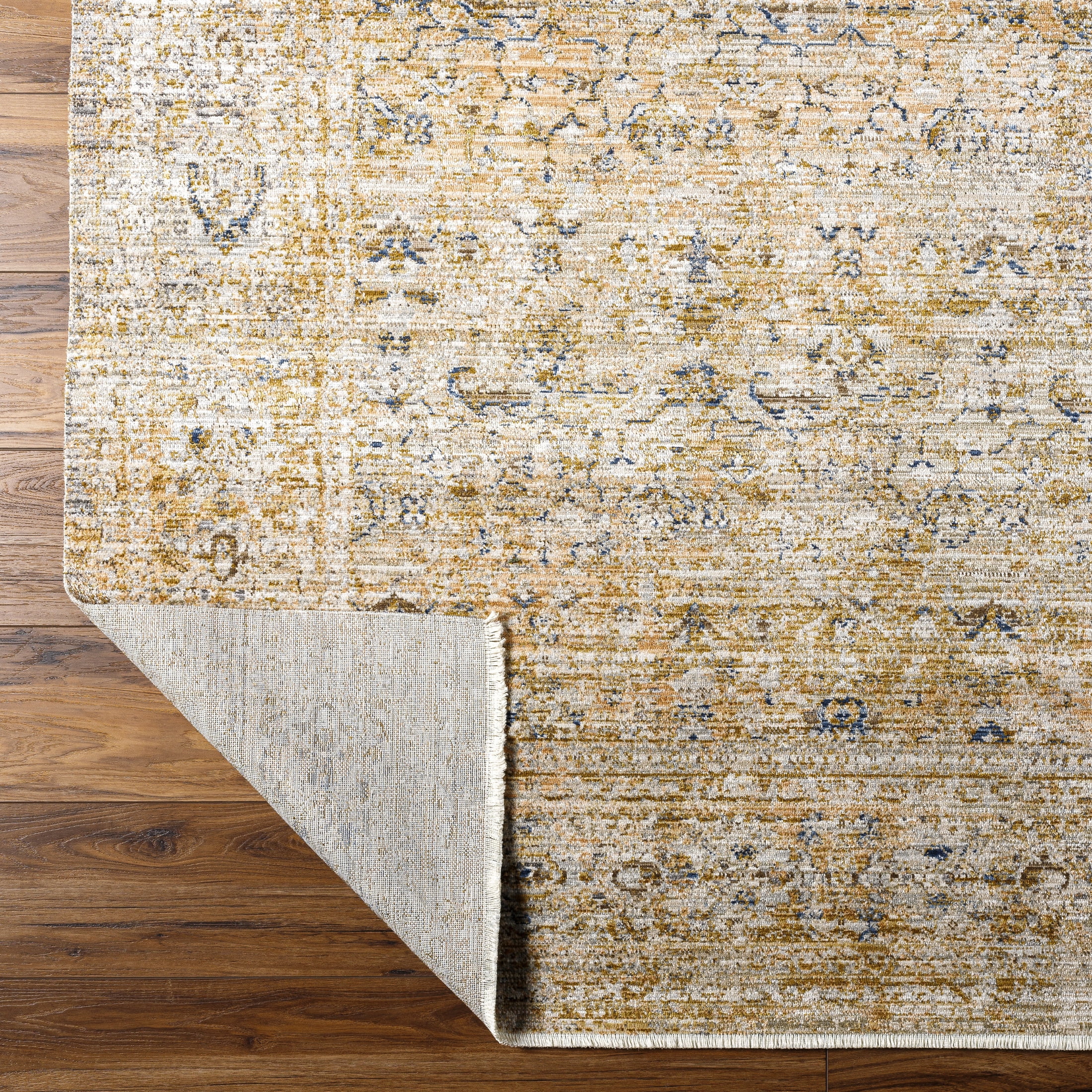 Livabliss x Becki Owens Ren Damask Washable Area Rug ,9' x 13'1",Distressed Brown