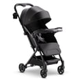 thumbnail image 1 of Mompush Lithe V2 Lightweight Stroller + Snack Tray, Ultra-Compact Fold & Airplane Ready Travel Stroller, Near Flat Recline Seat, Cup Holder, Raincover & Travelbag Included, 1 of 5